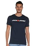Jack &Amp; Jones Jjecorp Logo Tee Ss Crew Neck Noos Camiseta, Azul (Navy), L Para Hombre