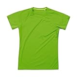 Stedman Apparel Active 140 Raglan/St8500, Camiseta De Deporte Para Mujer, Verde (Kiwi Green), X-Large
