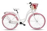 Goetze Style Vintage Retro Citybike - Bicicleta Holandesa Para Mujer, Ruedas De Aluminio De 28 Pulgadas, 3 Velocidades Shimano Nexus, Frenos De Contrapedal, Cesta Con Acolchado Gratis.