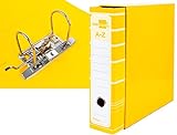 5 Archivadores De Palanca Liderpapel A4 Filing System Amarillo Con Caja