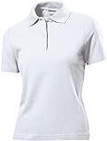 Stedman Apparel St3100 - Camiseta Polo Para Mujer, Color Blanco, Talla 12 (Tamaño Del Fabricante: Medium)