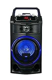 Altavoz Portatil Recargable Karaoke Microfono Incluido Colores 25W Garantia (Azul)
