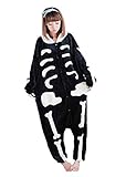 Pijama Kigurumi - Confeccionado En Una Pieza - Ideal Incluso Como Disfraz De Animal Para Carnaval, Halloween, Fiestas Cosplay, Suave Y Cómodo De Usar Esqueleto Medium
