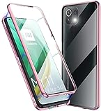 Funda Para Xiaomi Mi 11 Lite Magnética Doble Cara, Carcasa Protección 360 ​​Grados [No Afecta La Señal] Protector Pantalla Incorporado Cristal Templado Case Rosa