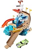 Hot Wheels - Pista Tiburón Devorador, Pista De Coches De Juguete (Mattel Bgk04)