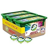 Ariel Pods Detergente Lavadora Cápsulas, 114 Lavados (Pack 3 X 38), Color Y Brillo