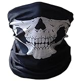 Sofit Sf-01 Skull Mask, Mascarilla Fantasma De Medio Cráneo Tubular Estirable, Motociclista De La Motocicleta Máscara, Bandana Balaclava Headwear